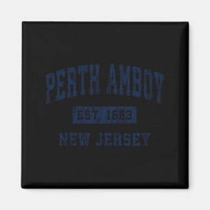 Aimant Perth Amboy New Jersey Nj Vintage Établie Confort