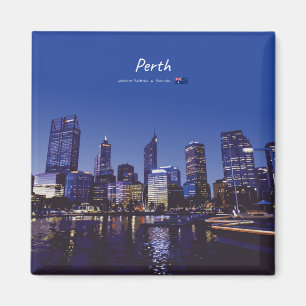 Aimant Perth, Australie - Ciel de la ville la nuit