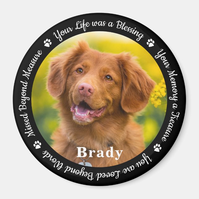 Aimant Pet Memorial Animaux de compagnie perte cadeau sou (Devant)