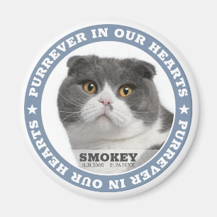 Aimant Pet Memorial Purrever dans nos coeurs garde-photos