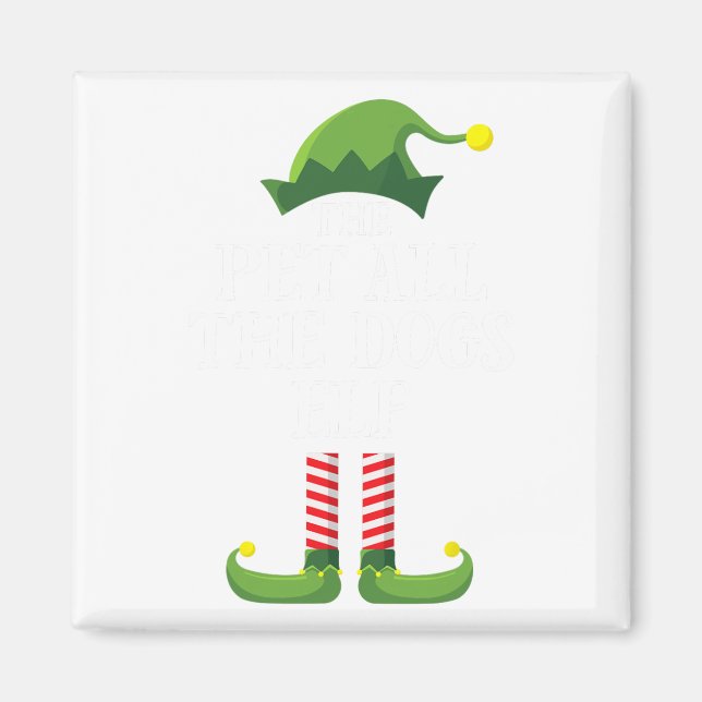 Aimant Pet Tous Les Chiens Elf Matching Family Group Chri (Devant)