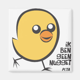 Aimant PETA Je ne suis pas un nugget