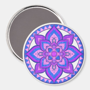 Aimant Pétales vibrantes Mandala