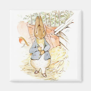 Aimant Peter Rabbit dans le jardin (par Beatrix Potter)