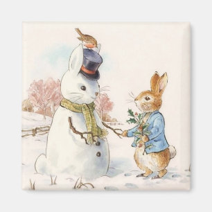 Aimant Peter Rabbit et le Snowman par Beatrix Potter