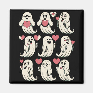 Aimant Petit ami fantôme mignon cœur Saint-Valentin Coupl