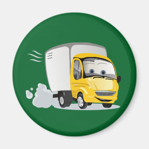 Aimant Petit Camion Cartoon Jaune pour enfants !