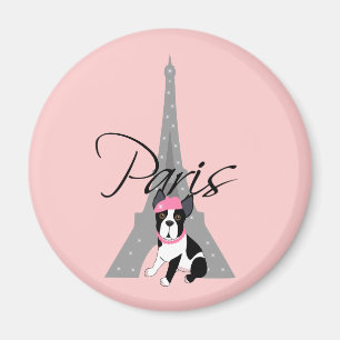 Aimant Petit chien à Paris de le