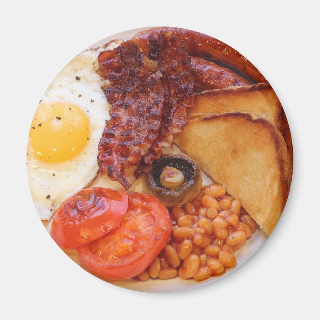 Aimant Petit déjeuner anglais complet (Devant)