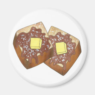 Aimant Petit déjeuner Français Beurre de pain et sirop Pe