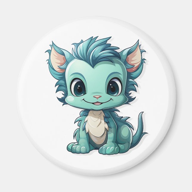 Aimant Petit dragon mignon (Devant)