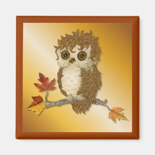 Aimant Petit hibou Whoo de l'automne