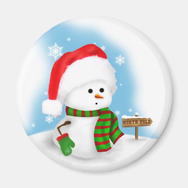 Aimant Petit Magnat Snowman (Devant)
