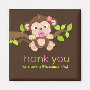 Aimant Petit Singe mignon Merci