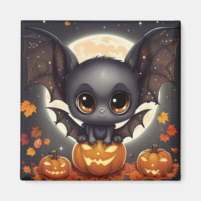 Aimant Petite chauve-souris Halloween (Devant)
