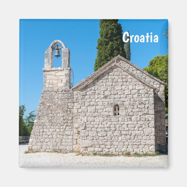 Aimant Petite église sur la colline de Marjan près de Spl (Devant)