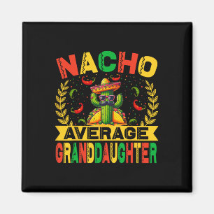 Aimant Petite-fille moyenne drôle de nacho Cinco De Mayo