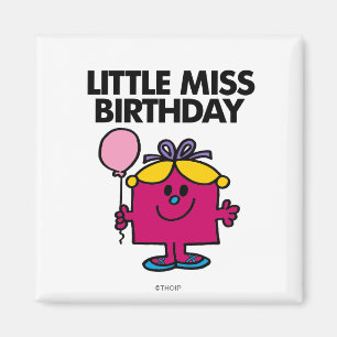 Aimant Petite Miss Anniversaire Avec Ballotte Rose