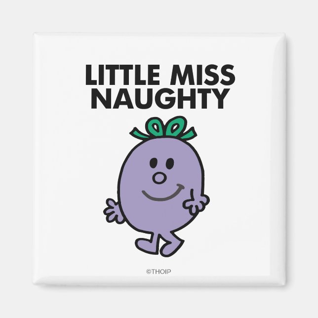 Aimant Petite Miss Naughty | Lettres noires (Devant)
