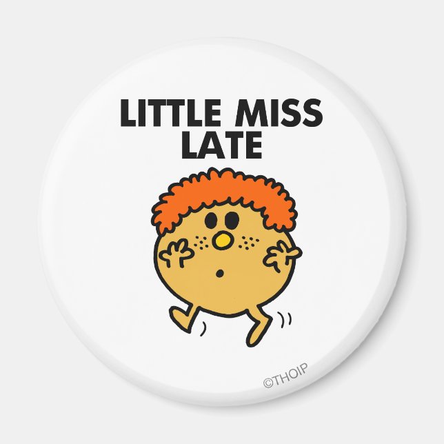 Aimant Petite Miss Tard | Lettres noires (Devant)