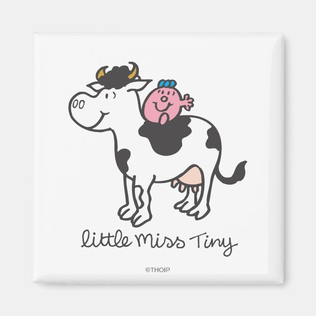 Aimant Petite Miss Tiny | Vache équitation (Devant)