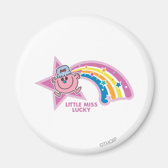 Aimant Petite Mlle Lucky | Arc en ciel (Devant)