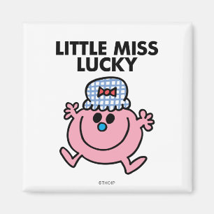 Aimant Petite Mlle Lucky   Lettres noires