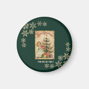 Aimant Petites filles de pins vintages présentent des flo