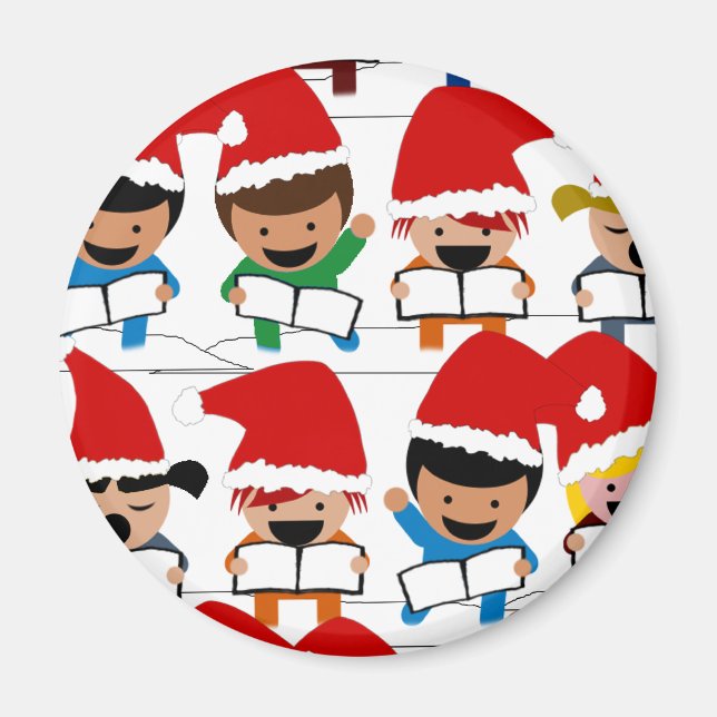 Aimant Petits caroleurs de Noël (Devant)