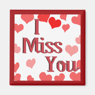 Aimant Petits Coeurs - Vous Me Manquez