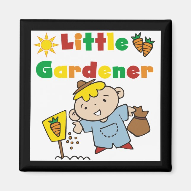 Aimant Petits T-shirts et cadeaux de jardinier de garçon (Devant)