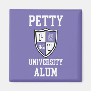 Aimant Petty University Alum grad periwinkle alma mater