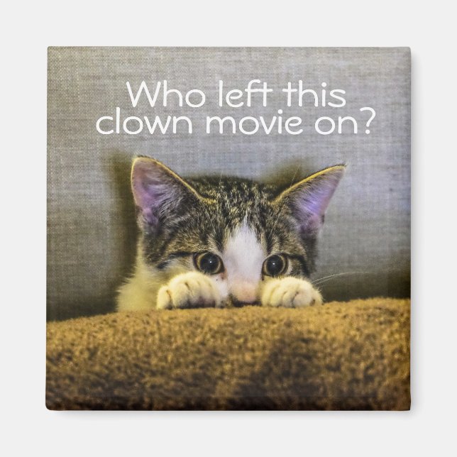 Aimant Peur De Clowns Fun Kitten Chat (Devant)