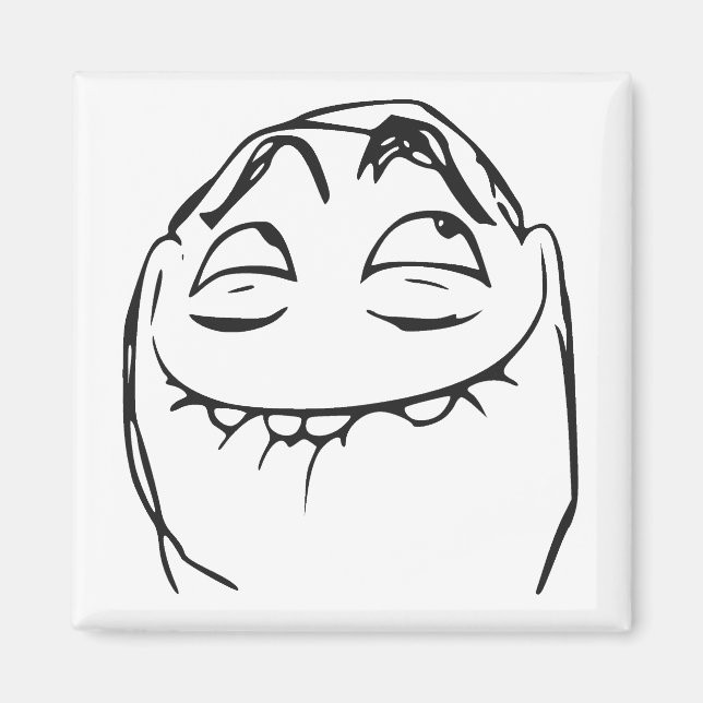 Aimant PFFTCH Raughing Rage Face Comique Mème (Devant)