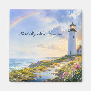 Aimant Phare Arc-en-Ciel Aquarelle Côtière
