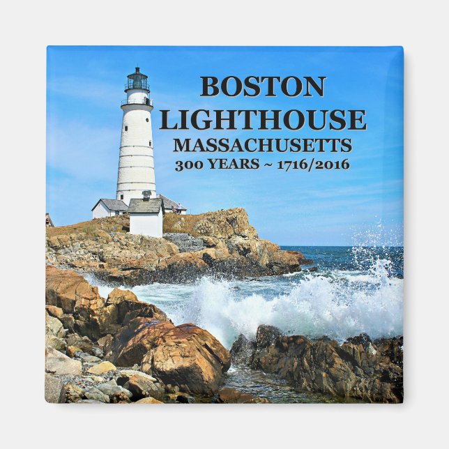 Aimant Phare de Boston, Massachusetts (Devant)