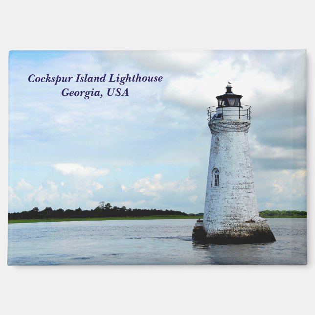 Aimant Phare de Cockspur Island (Recto)