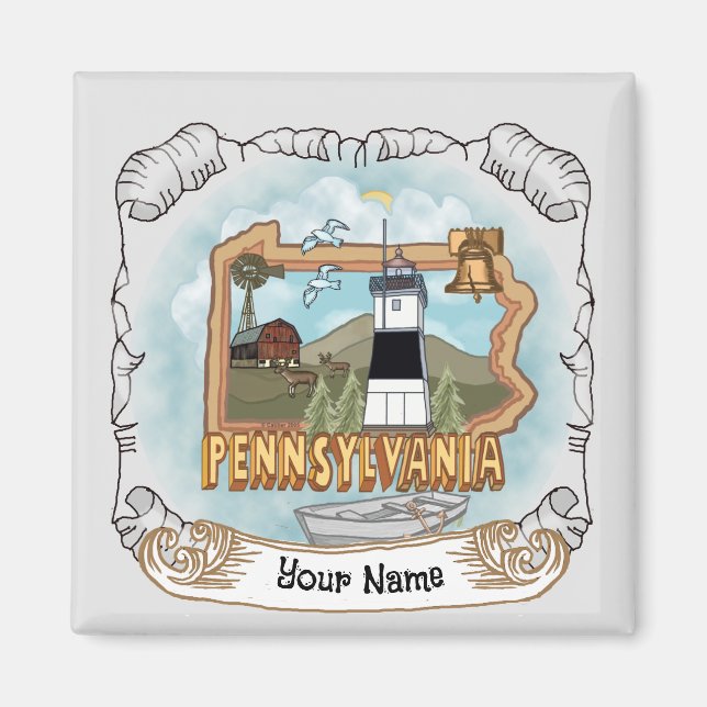 Aimant Phare de Pennsylvanie (Devant)