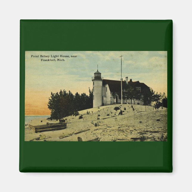 Aimant Phare de Point Betsey près de Frankfort Michigan (Devant)