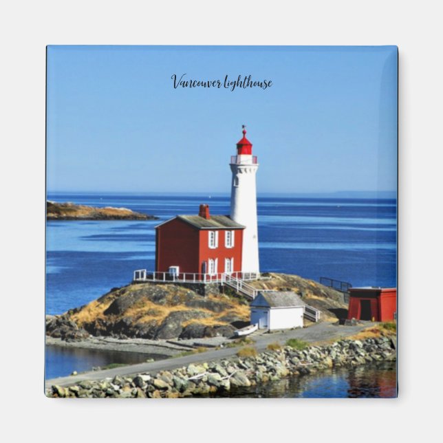 Aimant Phare de Vancouver, étiqueté (Devant)