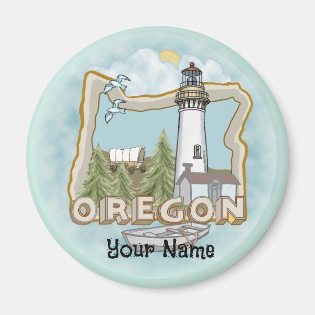 Aimant Phare d'Oregon (Devant)