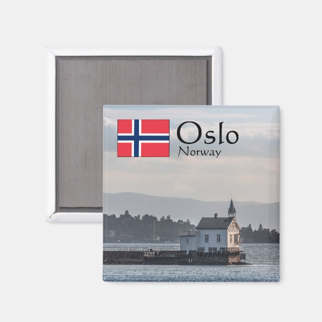 Aimant Phare d'Oslo (Recto/Verso)