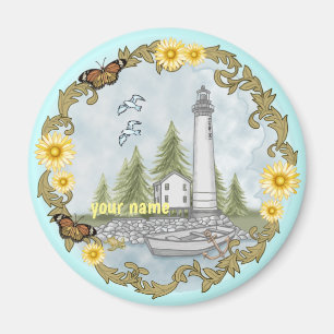 Aimant Phare Floral Alabama