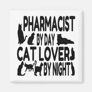 Aimant Pharmacien d'amoureux des chats