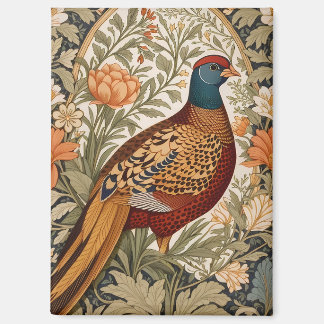 Aimant Pheasant Vintage Floral William Morris Inspired 