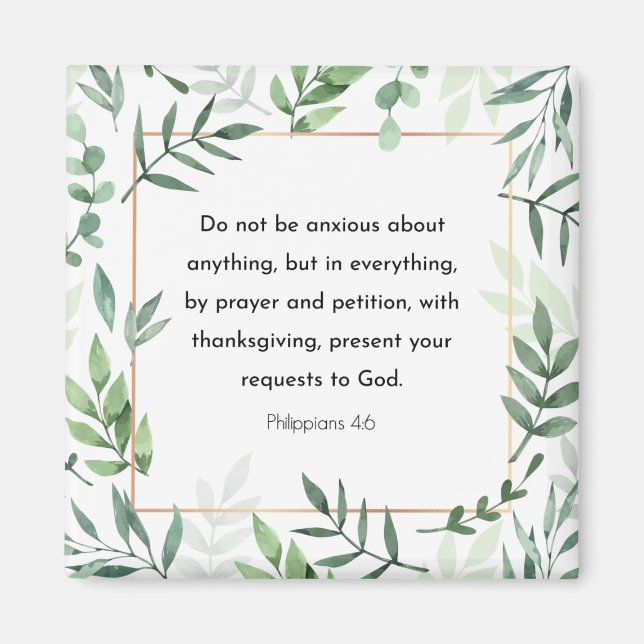 Aimant Philippiens 4:6, Verse de la Bible (Devant)
