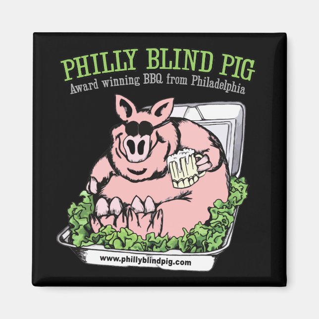 Aimant Philly Blind Pig BBQ (Devant)