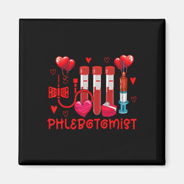 Aimant Phlébotomiste Saint-Valentin Outils de phlébotomis (Devant)