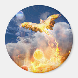 Aimant Phoenix Bird "MONTEZ AU-DESSUS DE VOS PROBLÈMES"