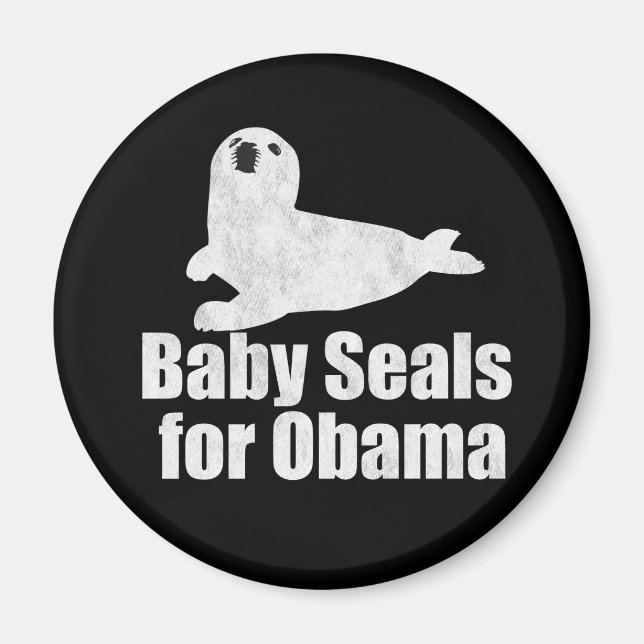 Aimant Phoques pour bébés pour Obama (Devant)